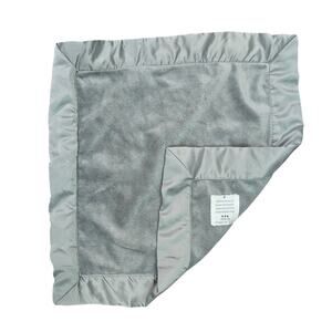 Carters Child of Mine Little Blanket Plush Soft Satin Trim Lovey Security Gray